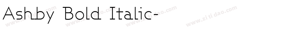 Ashby Bold Italic字体转换